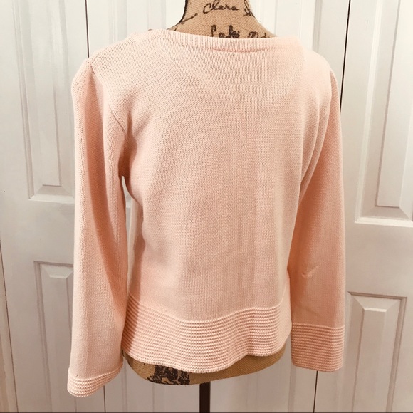 Classic Liz Claiborne Pink Crew Neck Knit Sweater - Picture 3 of 8
